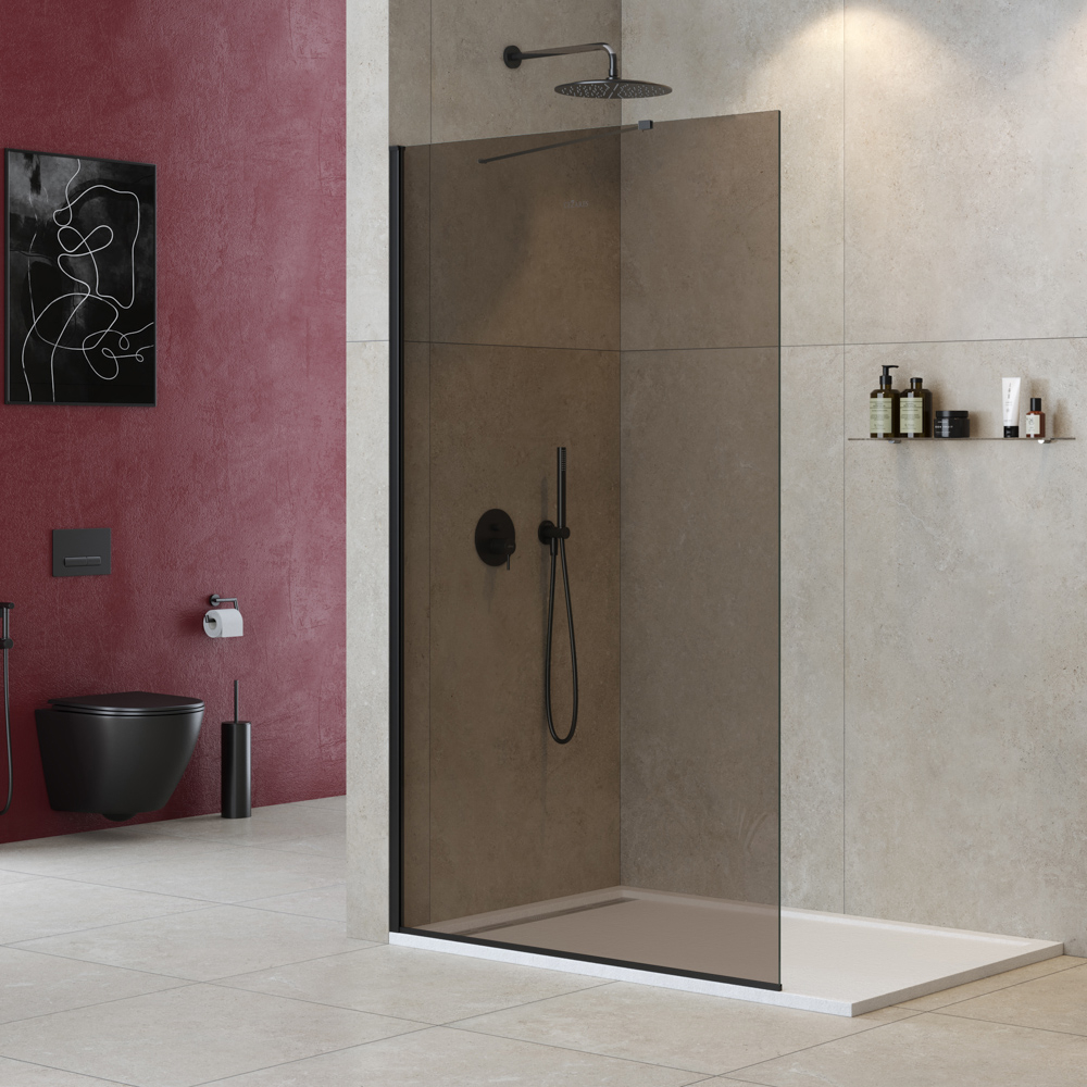 Душевая перегородка Cezares LIBERTA-L-1-TB-120-BR-NERO