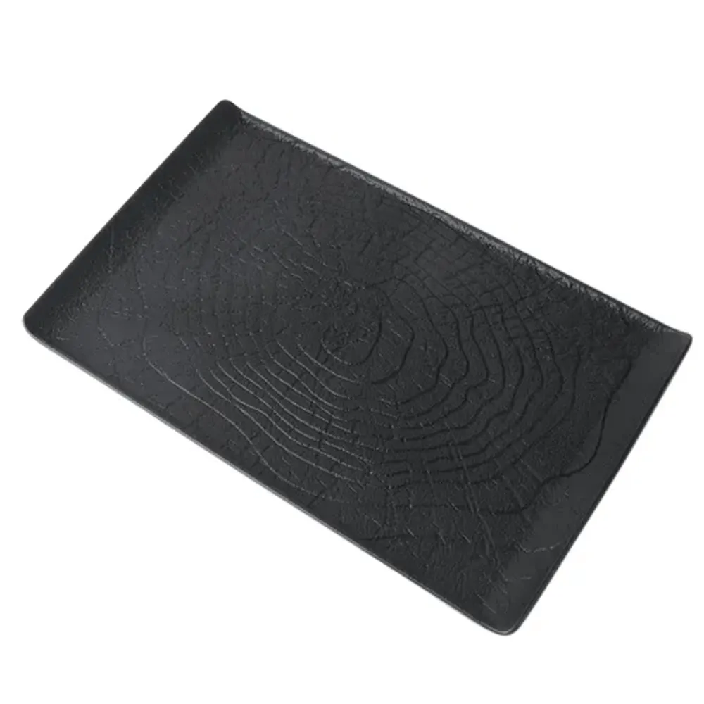 Блюдо прямоугольное 33,5*20,5 см с бортами Side Up2 Black Raw Wood P.L. Proff Cuisine [2]