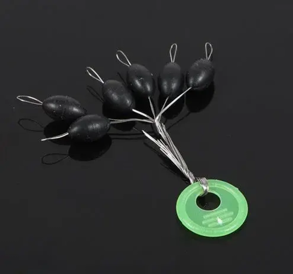 Стопора рыболовные Оливка размер XXXL резиновый черный