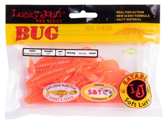 Твистеры съедобные LJ Pro Series BUG 3.5in (8,9 см), цв. S68, 6 шт.