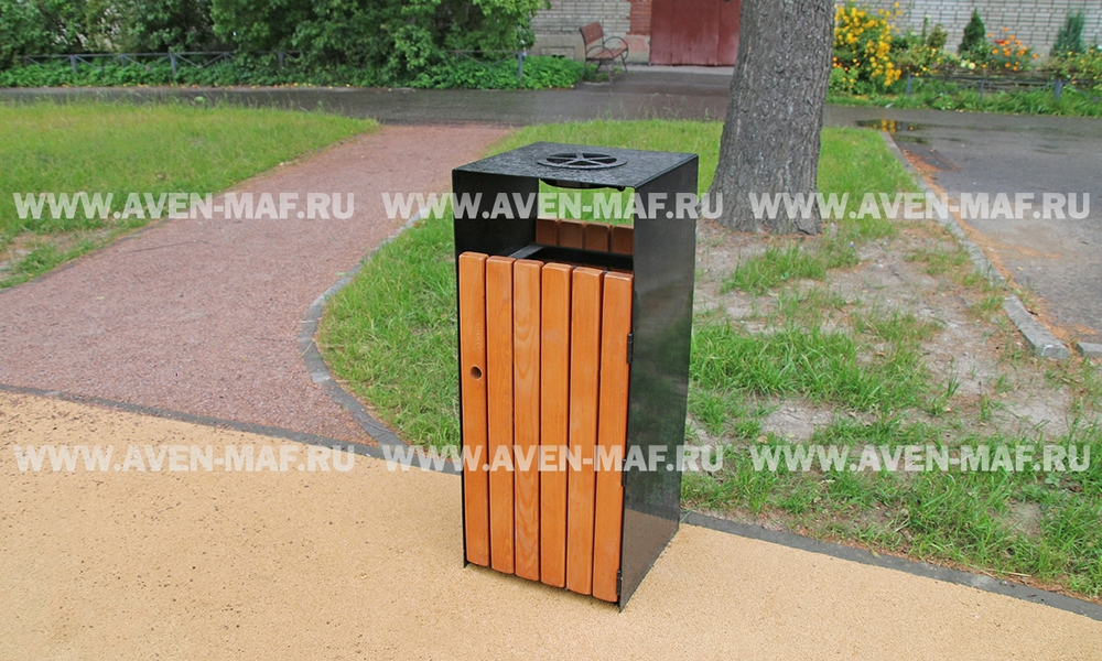 Металлическая урна для мусора