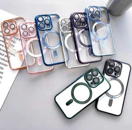 Чехол силиконовый iPhone 15 с Magsafe (серебро)