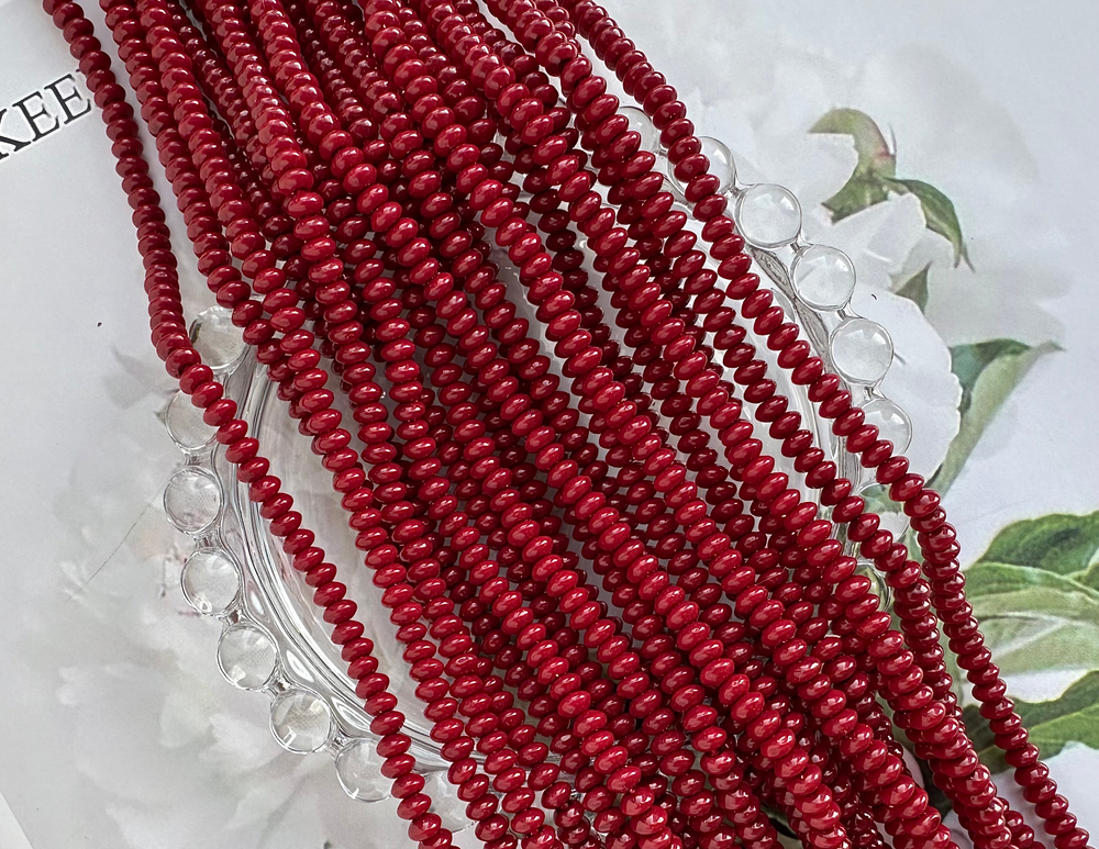 "Жемчуг" 4,5мм, "Майорка. Имитация", рондель (винный цвет)