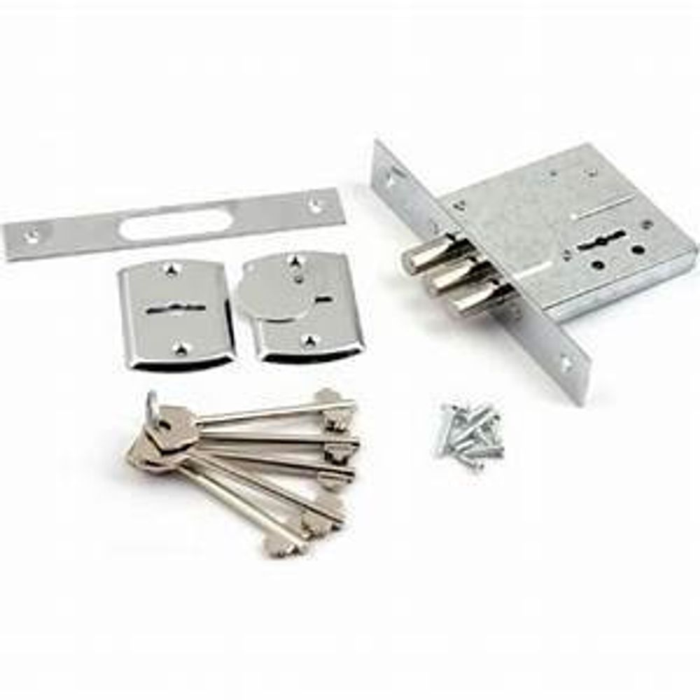 Замок врезной сувальдный Avers R12/S6-CR хром