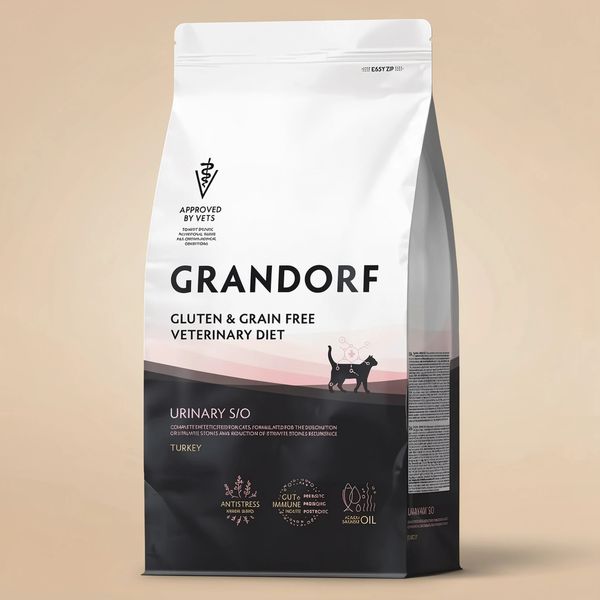 Сухой диетический корм Grandorf Veterinary Diet Cat Urinary S/O для кошек при мочекаменной болезни