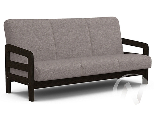 Диван Вега-34 (венге лак/UNO ROSY-GREY)