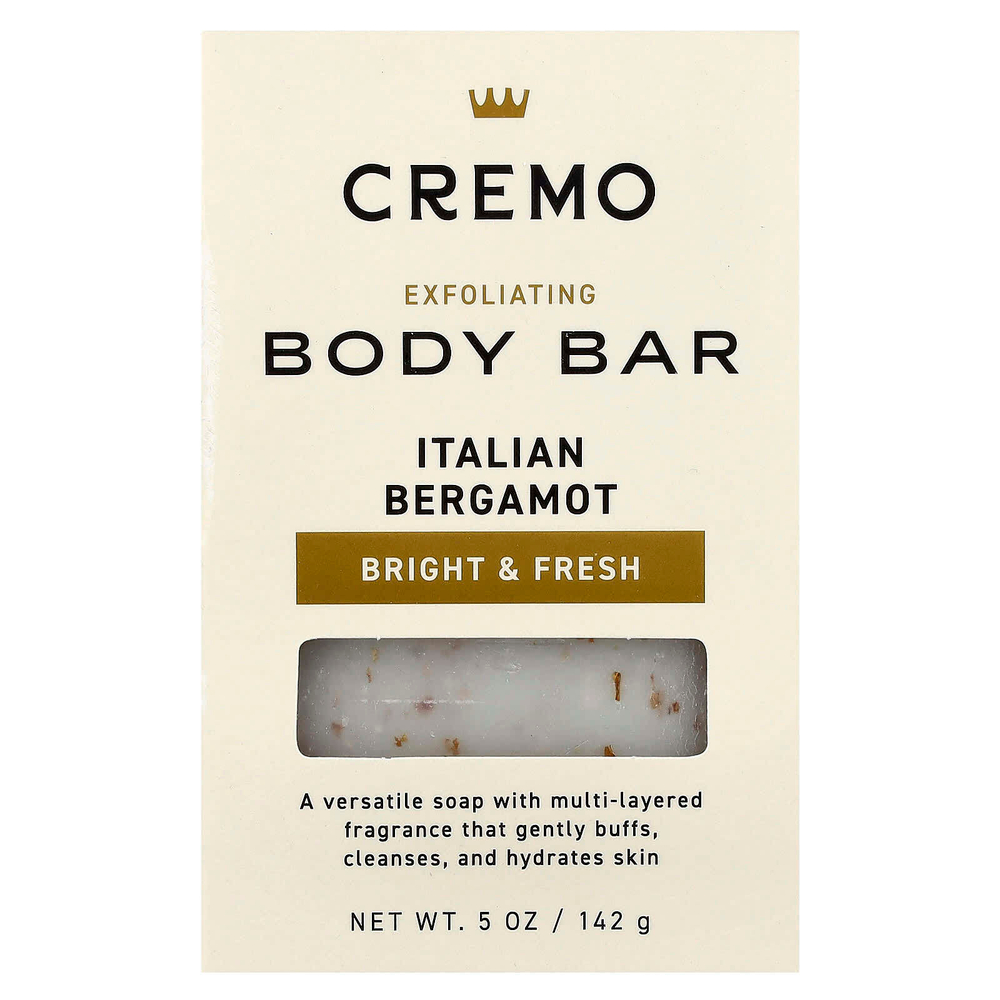 Cremo, Отшелушивающее мыло для тела, итальянский бергамот, 142 г (5 унций)