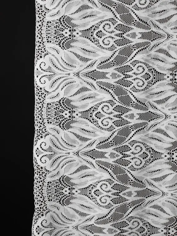 03-294 Кружево эластичное 24 см, белый 001