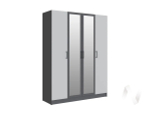 Шкаф 1600 Спальня Вегас (графит серый/камень серый)