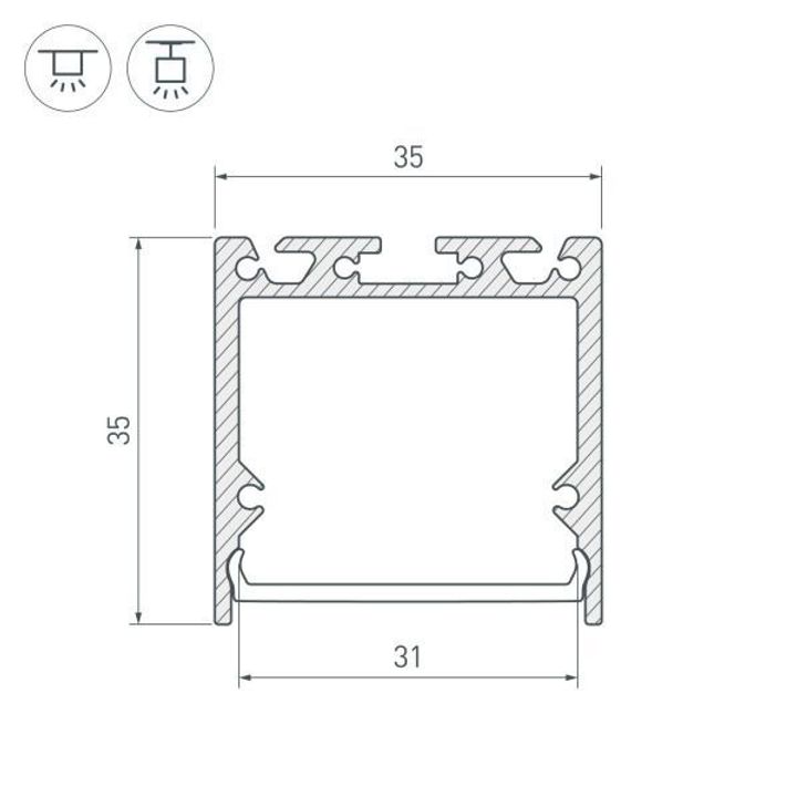 Профиль Arlight SL-Line-3535-3000 Anod 036196