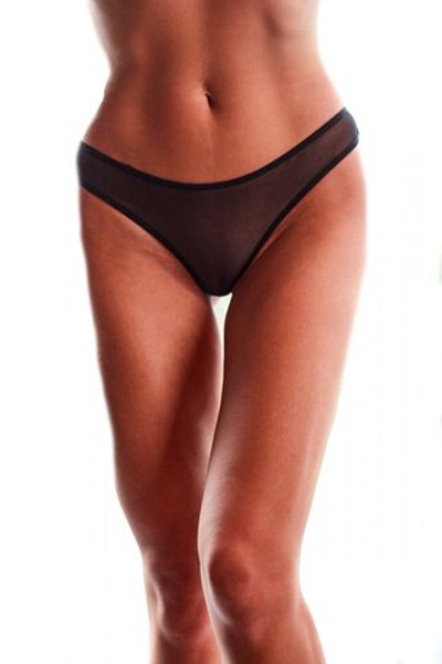 Эротические стринги из сетки Le Frivole черные S/M