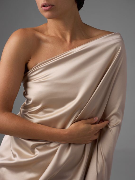 Атлас-стрейч бельевой оптом арт. 1007, Китай, бежевый 775