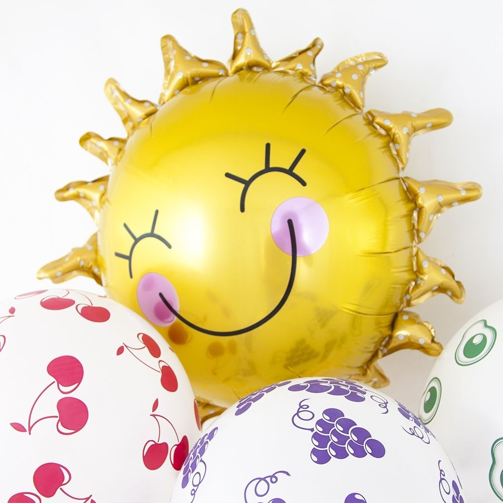 Шар (26"/66 см) Фигура, Солнышко улыбка 1 шт.