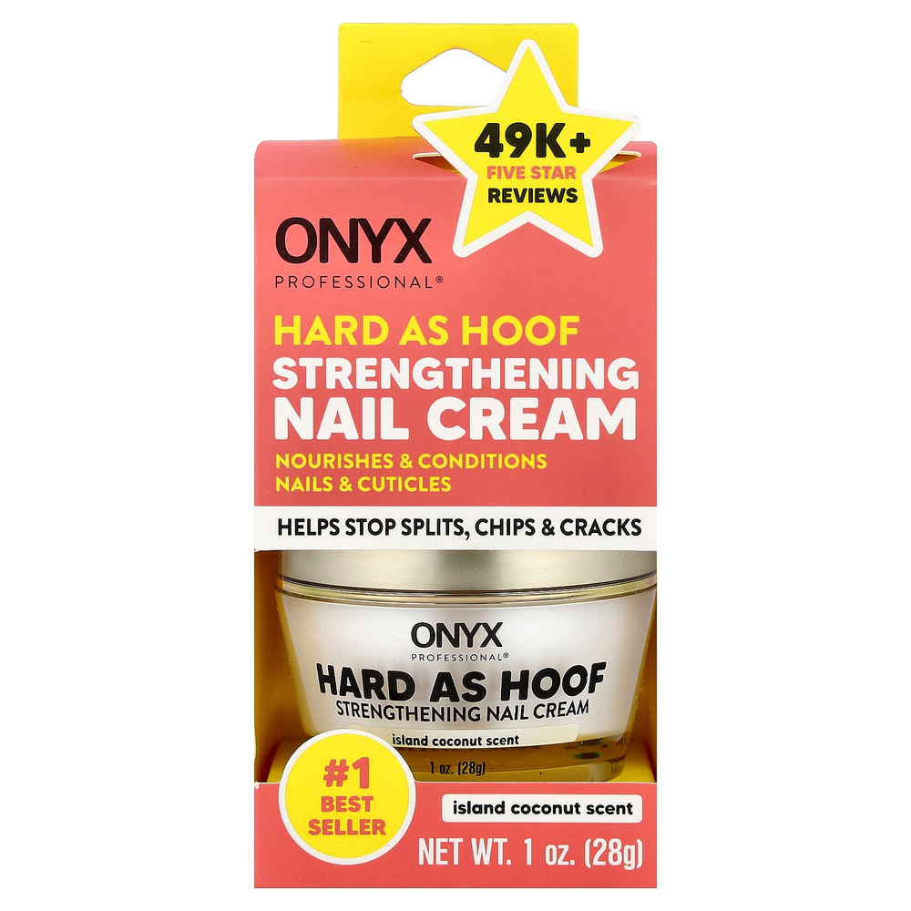 Onyx Professional, Hard As Hoof, укрепляющий крем для ногтей, кокос, 28 г (1 унция)