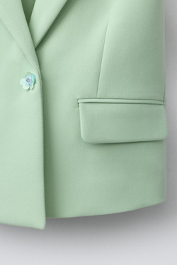 ZARA ДЛИННЫЙ ЖИЛЕТ, ЦВЕТ МОРСКОЙ ВОЛНЫ