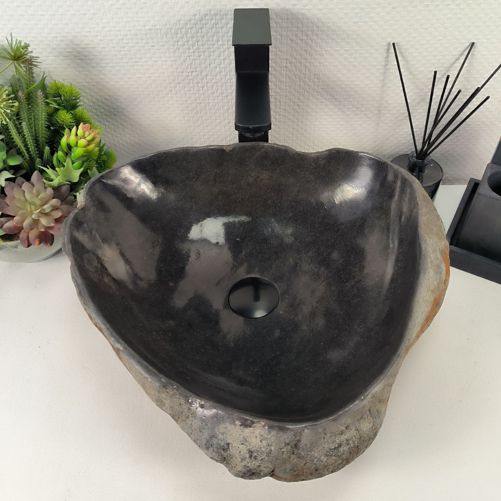 Раковина из речного камня RS-64897 47*43*14 0861