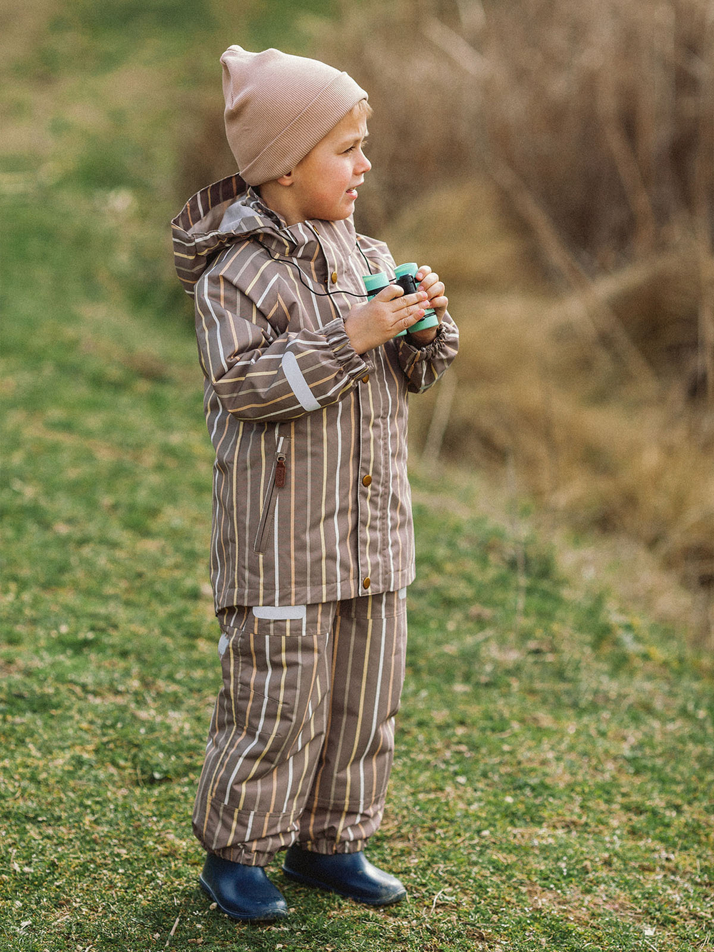 Брюки утеплённые Mjölk Cocoa Stripes, утеплитель 120гр/м2