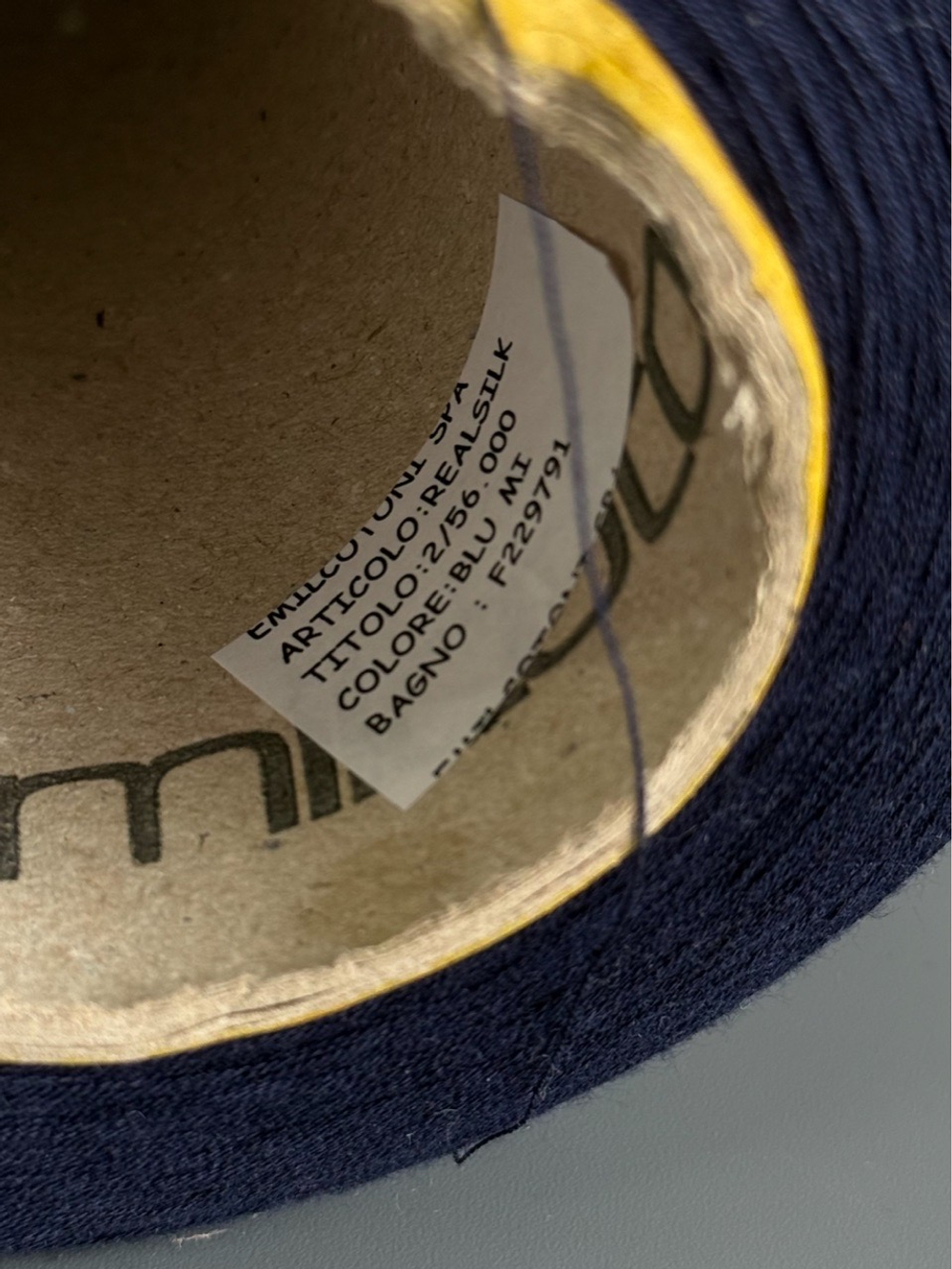 Пряжа Emilcotoni SPa Real Silk (2/56000) 2800 м/100 гр (80% пима хлопок, 20% шелк), синий