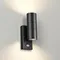 4389/2W HIGHTECH ODL23 731 черный/металл/пвх стойкий к УФ излучению Настенный светильник с датчиком движения IP44 LED GU10 14W MOTTO