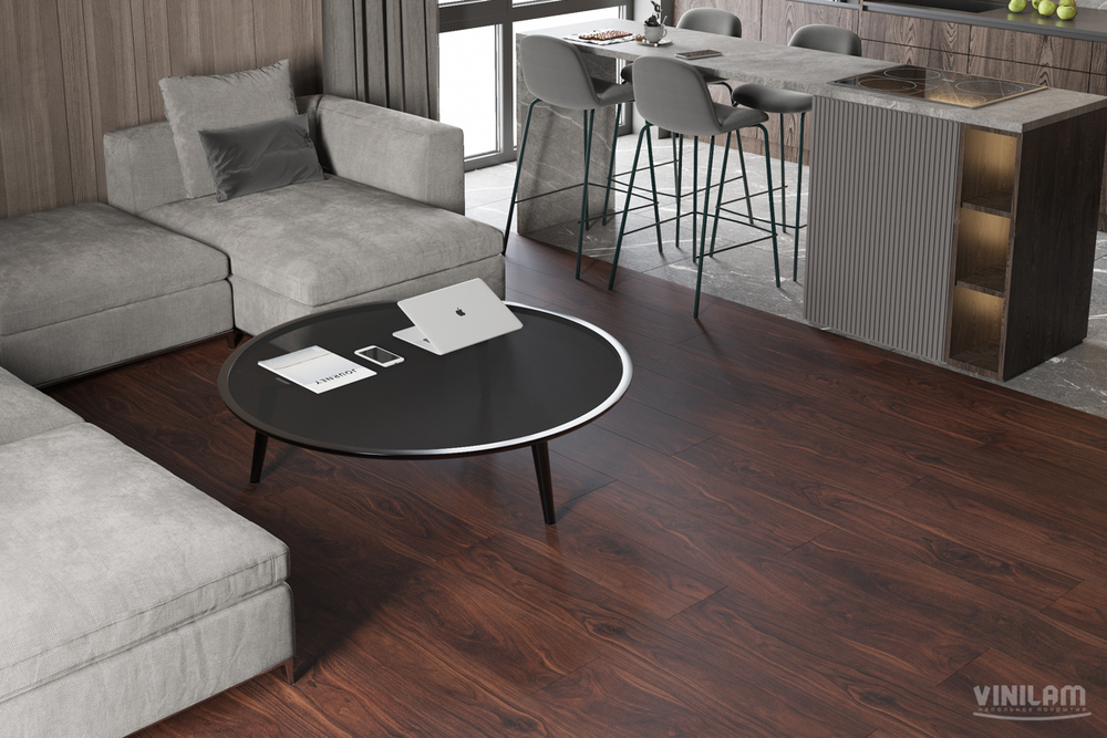 SPC ламинат VINILPOL 8877 -EIR Орех Американский (2,225м²)