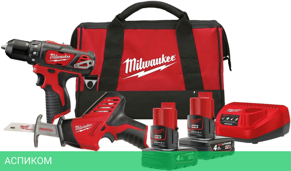 Набор электроинструментов Milwaukee М12 ВPP2В-402В (4933441230)