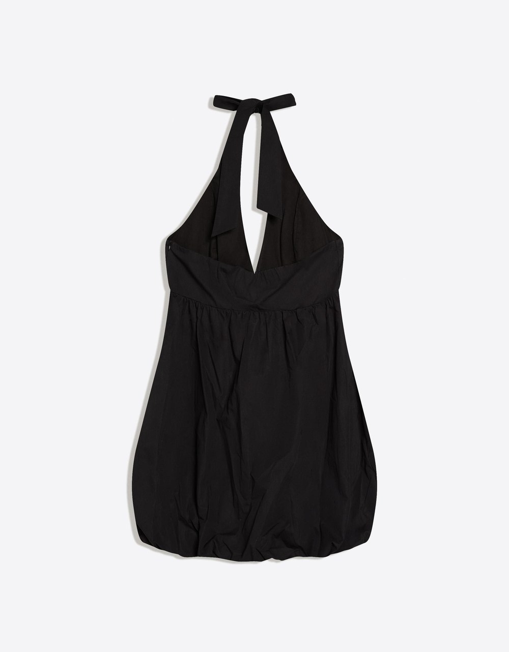 МИНИ-ПЛАТЬЕ ИЗ ПОПЛИНА С ПУХОВЫМИ РУКАВАМИ - BERSHKA