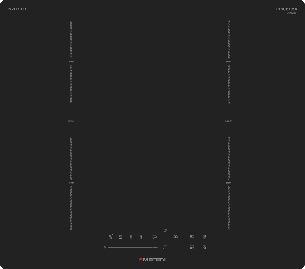 Индукционная варочная панель с инвертором Meferi MIH604BK COMFORT фото 2