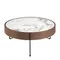 Круглый журнальный столик 2138/MH2303A из ореха и мраморной керамики