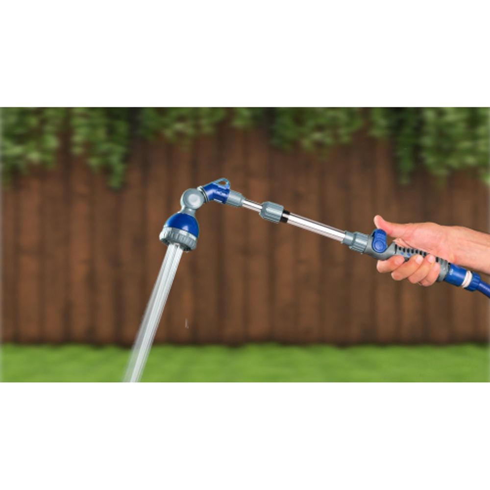 Пистолет распылитель для полива GREEN APPLE GACHW-618 телескопический, 46 см - 61 см, 8 режимов