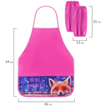 Накидка фартук с нарукавниками для труда BRAUBERG 3 кармана 46x54 см "Cute fox" (4 штуки в упаковке)