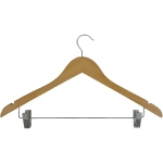 Вешалка деревянная W2-C с клипсами