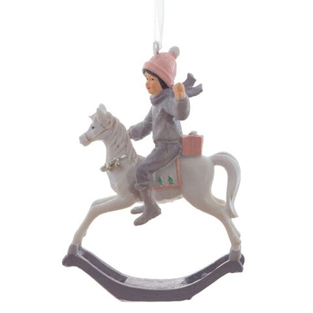 GAEM Украшение новогоднее "Лошадка-качалка", L8,5 W3,5 H12 см