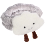 Повязка на голову косметическая «ДАЙМОНД РУШ», облачко, цвет сиреневый, пудровый, небесный и серый, 20*5.5см (ZIP пакет)