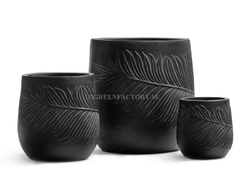 Кашпо TREEZ ERGO - серия Nature - Чаша - Антрацит