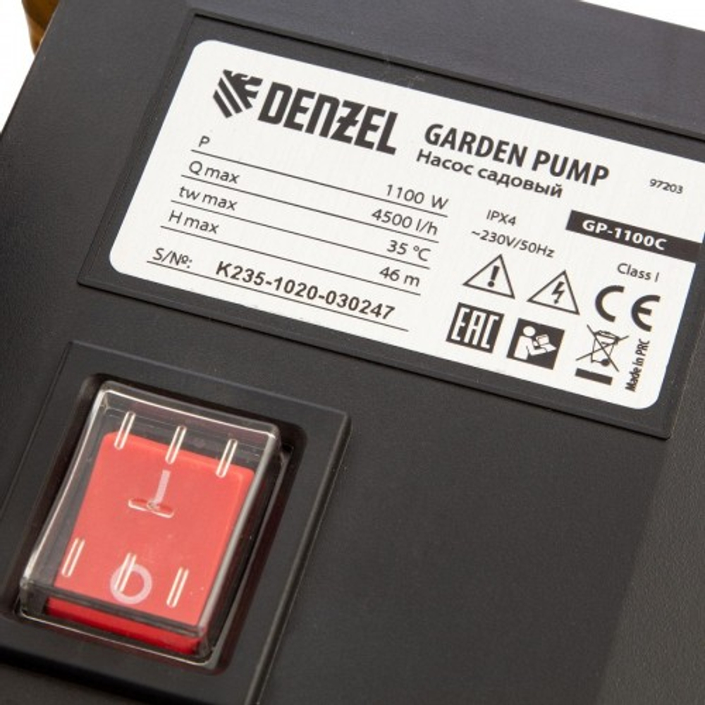 Насос поверхностный Denzel GP1100C 97203