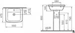 Раковина с постаментом/Vitra Form300/9602B003-7650/55_48/квадратная/комплект, шт