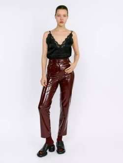 Брюки бордовые из лаке OLA OLA