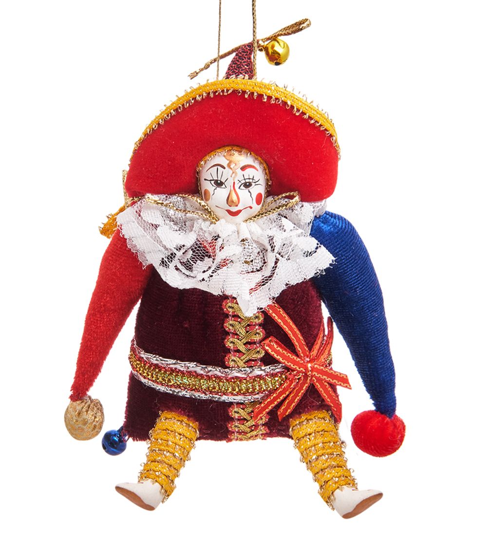 РусКукла RK-799 Кукла подвесная «Клоун в большой шляпе»