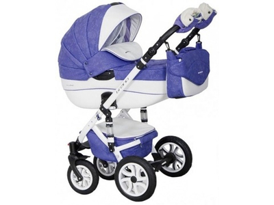 Детская коляска Riko brano ecco 3 в 1 (Светло-синий/белый)