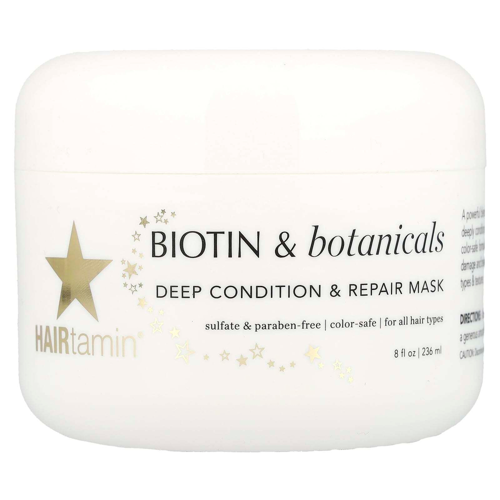HAIRtamin, Biotin & Botanicals, маска для глубокого кондиционирования и восстановления, 236 мл (8 жидк. Унций)