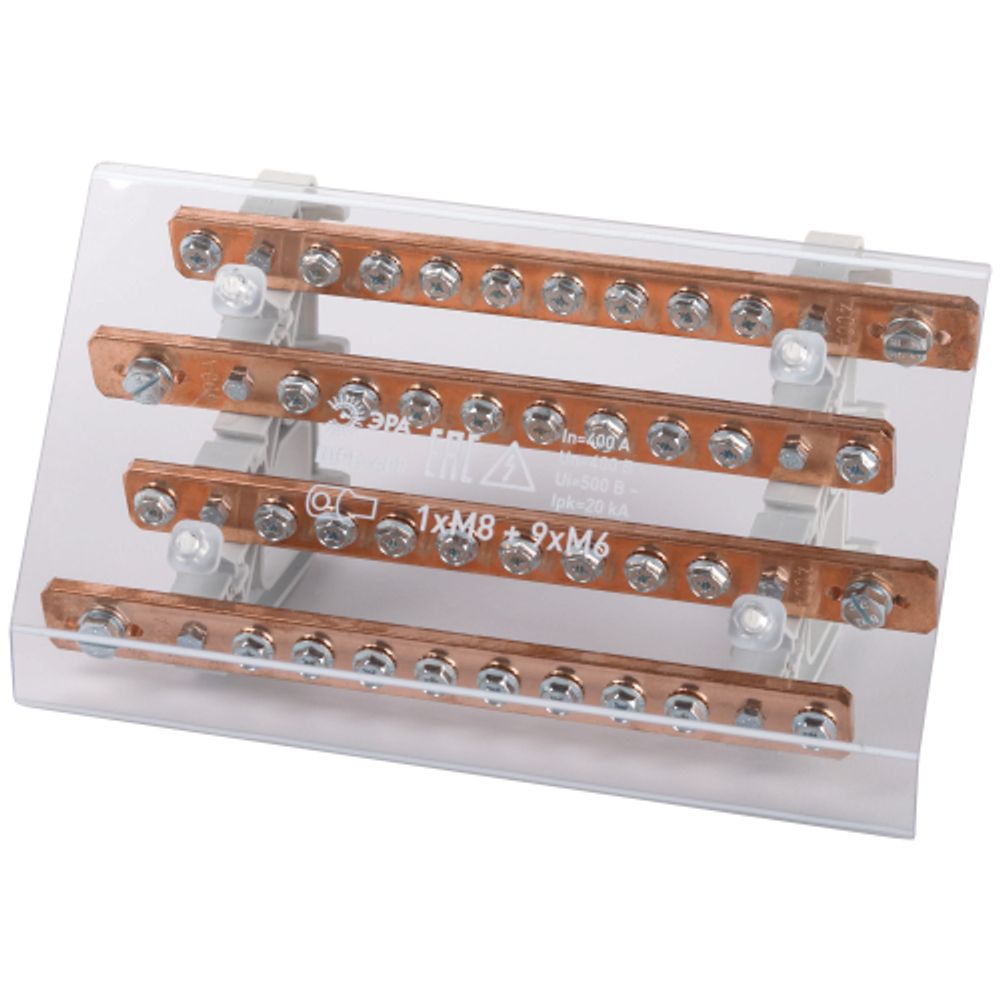 Шинный распределительный блок ЭРА NO-224-75 ШРБ-400 | Шинные распределительные блоки ШРБ