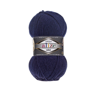 Пряжа Alize (Ализе) Superlana Midi / уп.5 мот. по 100 г, 170м, 058 темно-синий A