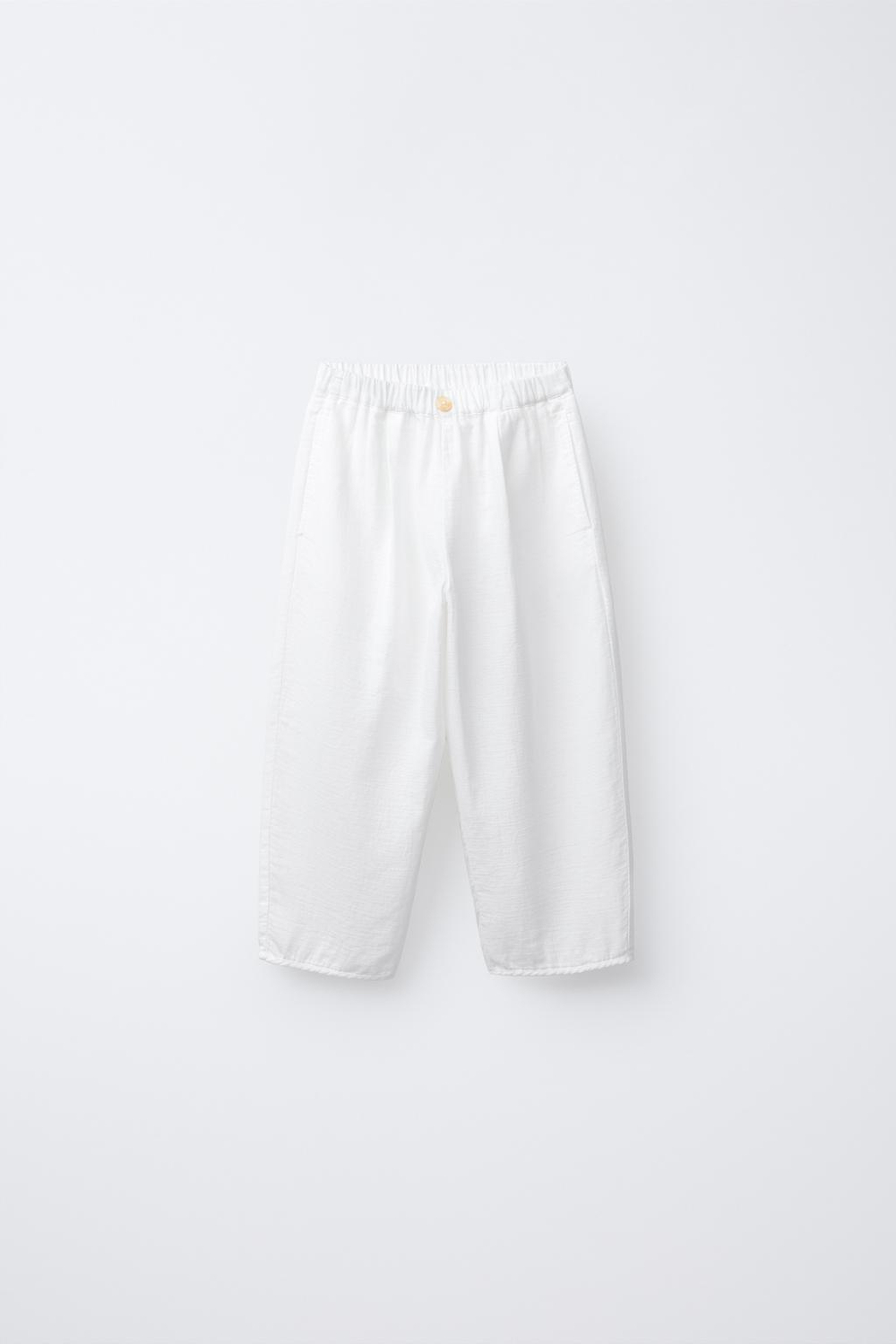 ZARA ПРЯМЫЕ БРЮКИ, ЭКРЮ