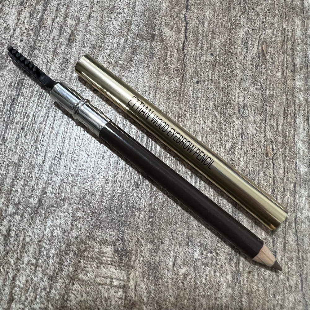 Карандаш для бровей Ettian Wood #05 brown eyebrow pencil-brush pencil с щеточкой #коричневый