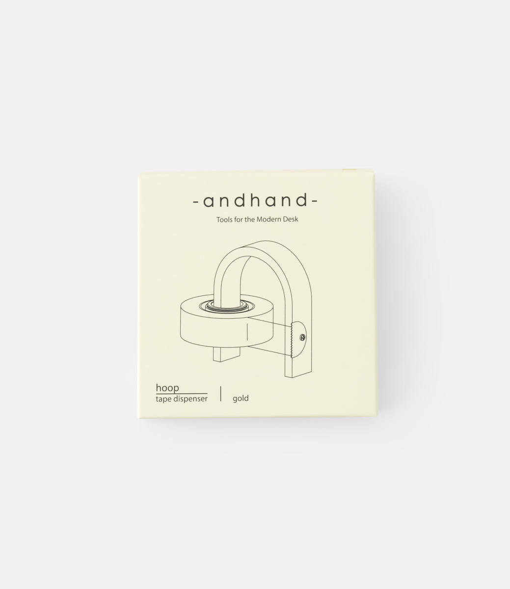 Andhand Hoop tape dispenser Gold Lustre — держатель для скотча из аллюминия