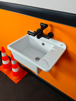 Пластиковая техническая раковина COMPACT WHITE