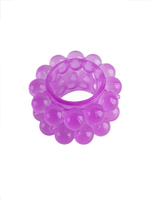 Лиловое эрекционное кольцо с 2 рядами стимулирующих шариков (Цвет: лиловый)
