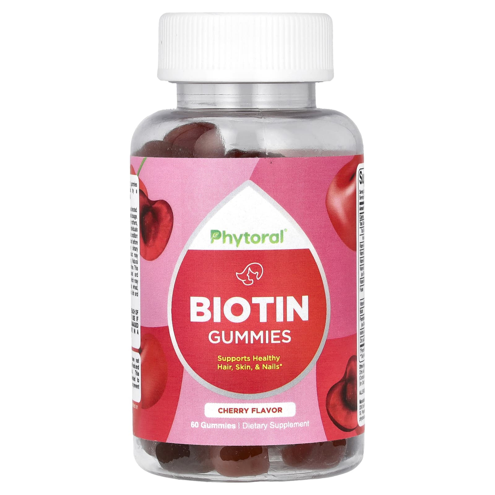 Phytoral, жевательные таблетки с биотином, со вкусом вишни, 60 шт.