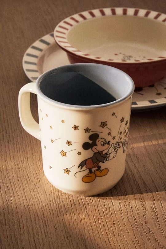 ZARA HOME ДЕТСКАЯ КЕРАМИЧЕСКАЯ КРУЖКА С МИККИ МАУС © DISNEY, КРЕМОВЫЙ