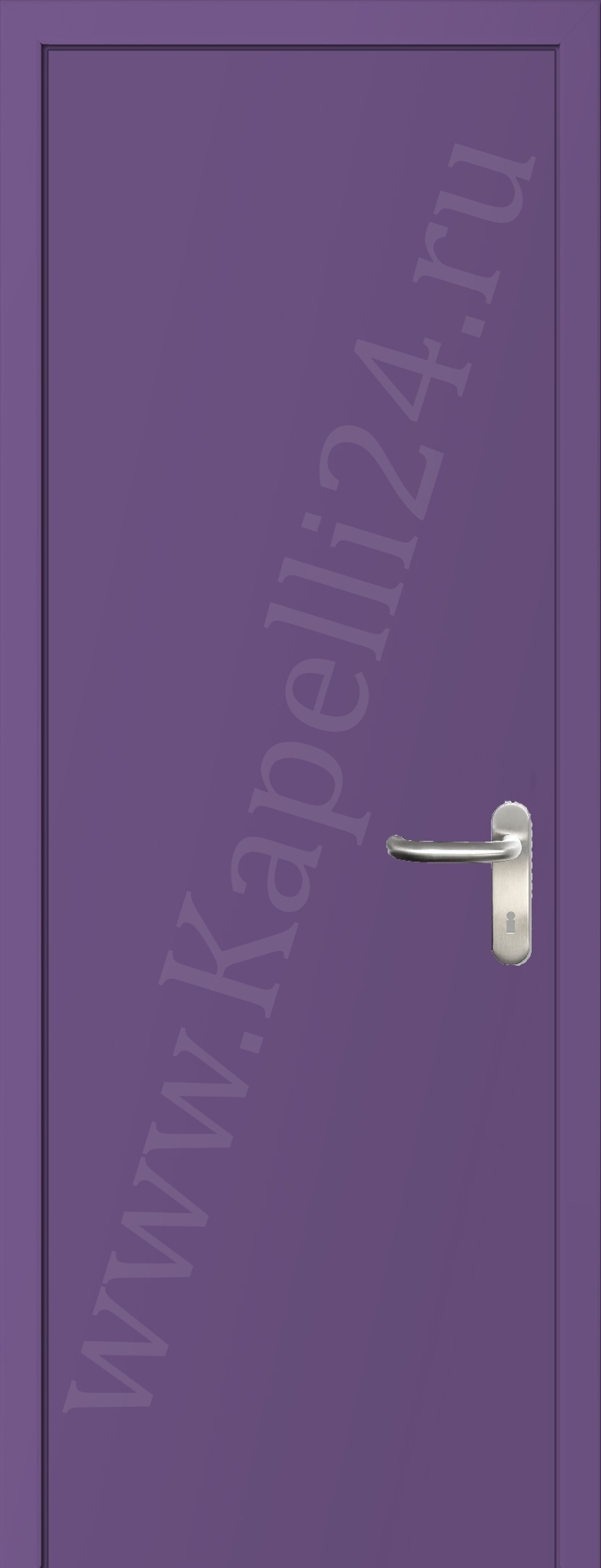Дверь влагостойкая пластиковая KAPELLI multicolor ДГ RAL 4005 Сине-сиреневый + коробка